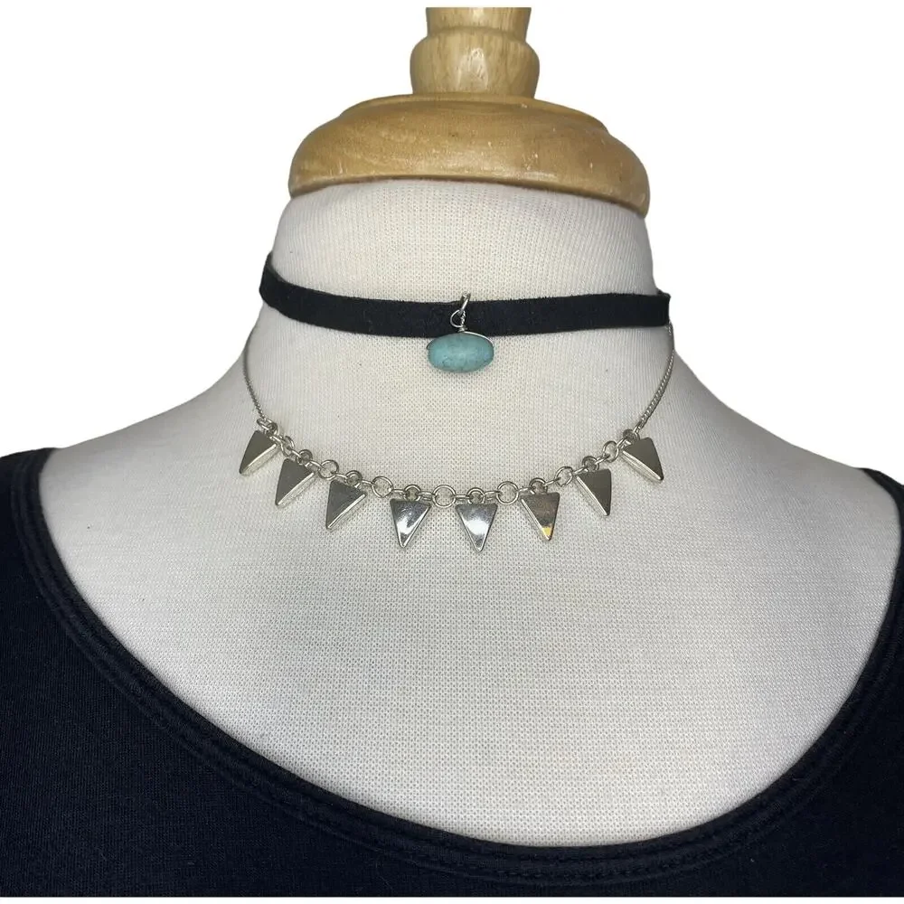 SHIRALEAH New Black Velvet Sylvana Choker Necklace Anthropologie NWT